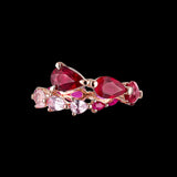 Fuchsia Nova Coil Ring, Ring, Anabela Chan Joaillerie - Fine jewelry with laboratory grown and created gemstones hand-crafted in the United Kingdom. Anabela Chan Joaillerie is the first fine jewellery brand in the world to champion laboratory-grown and created gemstones with high jewellery design, artisanal craftsmanship and a focus on ethical and sustainable innovations.