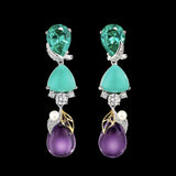 Paraiba Berry Earrings, Earring, Anabela Chan Joaillerie - Fine jewelry with laboratory grown and created gemstones hand-crafted in the United Kingdom. Anabela Chan Joaillerie is the first fine jewellery brand in the world to champion laboratory-grown and created gemstones with high jewellery design, artisanal craftsmanship and a focus on ethical and sustainable innovations.