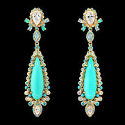 Turquoise Tigerlily Earrings
