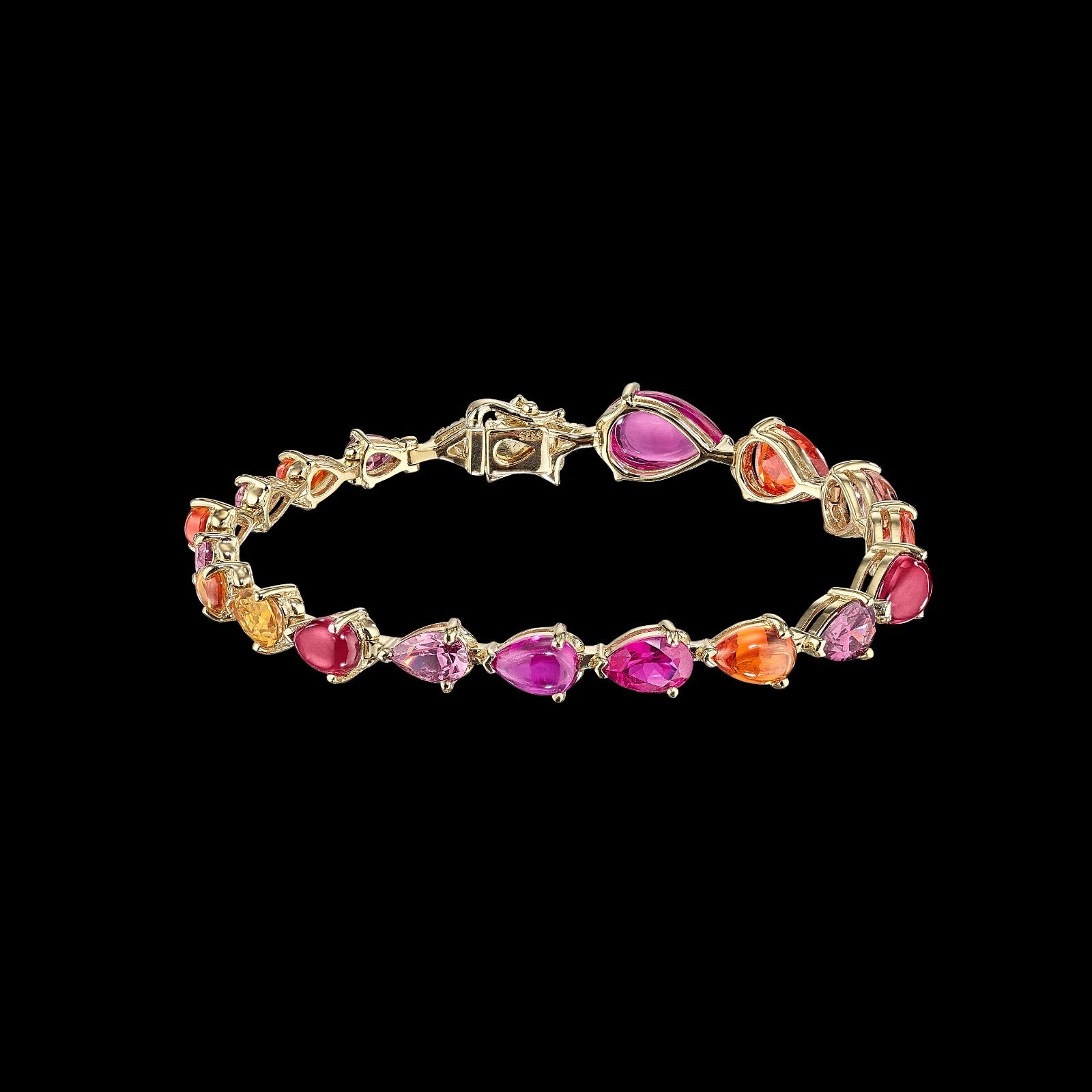 Sunset Nova Bracelet, Bracelet, Anabela Chan Joaillerie - Fine jewelry with laboratory grown and created gemstones hand-crafted in the United Kingdom. Anabela Chan Joaillerie is the first fine jewellery brand in the world to champion laboratory-grown and created gemstones with high jewellery design, artisanal craftsmanship and a focus on ethical and sustainable innovations.