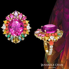 Rose Nereides Ring, Ring, Anabela Chan Joaillerie - Fine jewelry with laboratory grown and created gemstones hand-crafted in the United Kingdom. Anabela Chan Joaillerie is the first fine jewellery brand in the world to champion laboratory-grown and created gemstones with high jewellery design, artisanal craftsmanship and a focus on ethical and sustainable innovations.