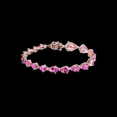 Fuchsia Nova Bracelet, Bracelet, Anabela Chan Joaillerie - Fine jewelry with laboratory grown and created gemstones hand-crafted in the United Kingdom. Anabela Chan Joaillerie is the first fine jewellery brand in the world to champion laboratory-grown and created gemstones with high jewellery design, artisanal craftsmanship and a focus on ethical and sustainable innovations.