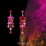 Ruby Asscher Drop Earrings, Earring, Anabela Chan Joaillerie - Fine jewelry with laboratory grown and created gemstones hand-crafted in the United Kingdom. Anabela Chan Joaillerie is the first fine jewellery brand in the world to champion laboratory-grown and created gemstones with high jewellery design, artisanal craftsmanship and a focus on ethical and sustainable innovations.