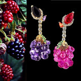 Raspberry Earrings, Earring, Anabela Chan Joaillerie - Fine jewelry with laboratory grown and created gemstones hand-crafted in the United Kingdom. Anabela Chan Joaillerie is the first fine jewellery brand in the world to champion laboratory-grown and created gemstones with high jewellery design, artisanal craftsmanship and a focus on ethical and sustainable innovations.