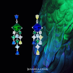 Emerald Asscher Drop Earrings, Earring, Anabela Chan Joaillerie - Fine jewelry with laboratory grown and created gemstones hand-crafted in the United Kingdom. Anabela Chan Joaillerie is the first fine jewellery brand in the world to champion laboratory-grown and created gemstones with high jewellery design, artisanal craftsmanship and a focus on ethical and sustainable innovations.